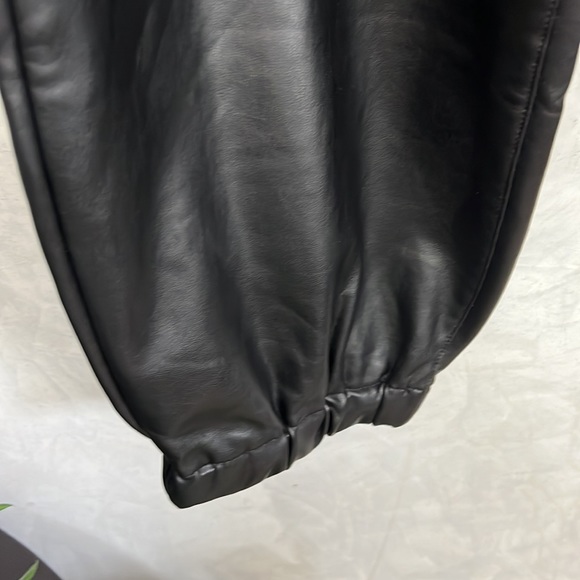 Sanctuary Womens Faux Leather High Rise Jogger Pants, Size 2x - Picture 4 of 9